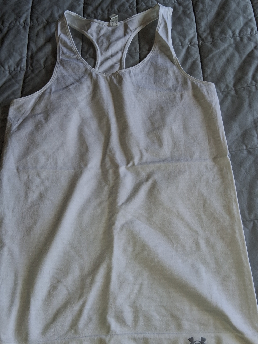 Under Armour White Racerback Performance Tank